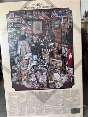 The 150th Anniversary of Baseball Commemorative Poster - Multi-Color